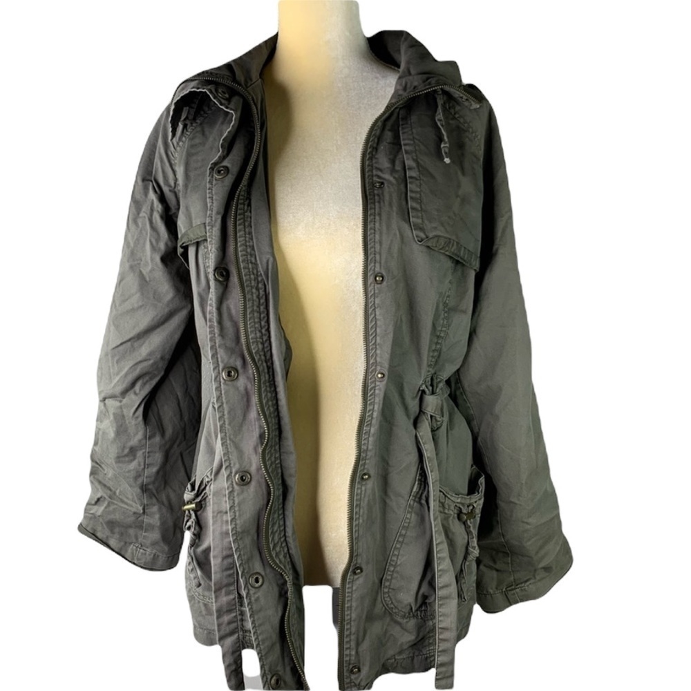 Forever 21 Green Utility Military Lined Jacket